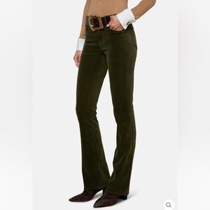 L'AGENCE Dark Olive Stevie Velvet Jean Size 28